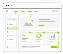 Illustration of a marketing website layout